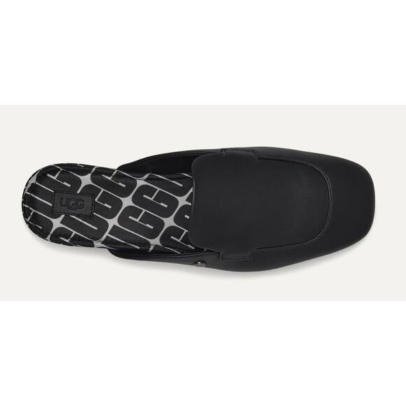 Ugg Janaya Mule Black Leather US 10 Slip On Loafer Flats Old Money Preppy Luxury - Picture 5 of 15